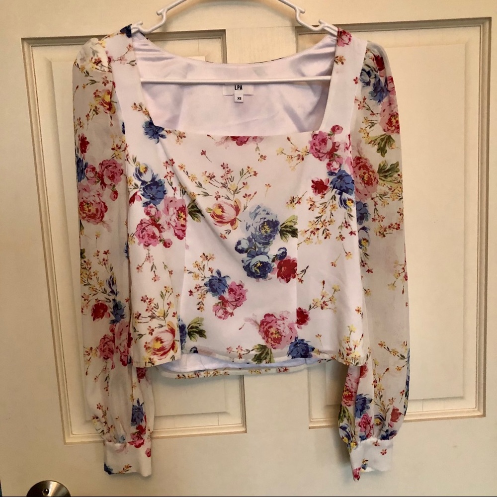 LPA Cropped Floral Cora Top XS